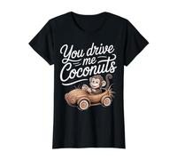 You Drive Me Coconuts Sarcasm Expressions |- Value Graphic T-Shirt, Women, Black, M