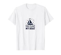 You Float My Boat - Nautical Love Sailing T-Shirt, Men, White, M
