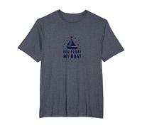 You Float My Boat - Nautical Love Sailing T-Shirt, Men's Big and Tall, Heather Blue, 3X Tall