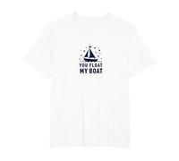You Float My Boat - Nautical Love Sailing T-Shirt, Men's Big and Tall, White, 5X Tall