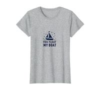 You Float My Boat - Nautical Love Sailing T-Shirt, Women, Heather Grey, XL