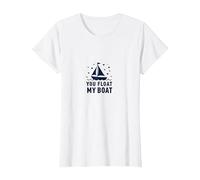 You Float My Boat - Nautical Love Sailing T-Shirt, Women, White, M