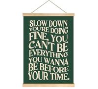 You found a duck Inspirational Typography Wall Hanging, Green Canvas Print with Wooden Frame, 14 x 18.5 Inches