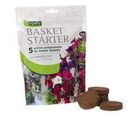 You Garden - 12 x Basket Fertiliser Feed Discs with Slow-Release Fertiliser, 12 Pack Fertiliser for Basket Plants