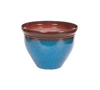 You Garden Ceramic Look Mottled Blue Planter (39.5Cm) One Colour
