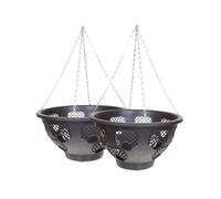 You Garden Pair Of 15" Large Easy Fill Hanging Baskets One Colour