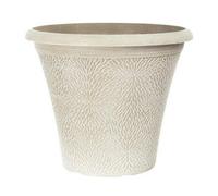 You Garden Yougarden April Powdered Grey Round Planters, 2 X 36Cm Decorative Containers, With Drainage Holes, Garden Pots