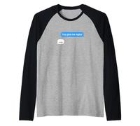 You Give Me Agita Text Message Raglan Baseball Tee