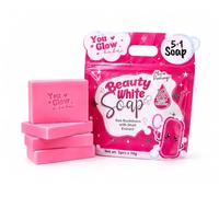 You Glow Babe Beauty White Soap Bars (5 x 70g) - Brightening & Hydrating Face & Body Cleanser with Snail Filtrate, Niacinamide & Sea Buckthorn - For Smooth, Glowing Skin