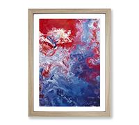 You Got Soul Abstract Framed Print for Living Room Bedroom Home Office Décor, Wall Art Picture Ready to Hang, Oak A4 Frame (34 x 25 cm)