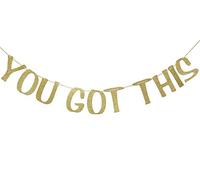 You Got This Banner Gold Glitter Decorations for Home Office Nursery Children's Bedroom Playroom Wall Decor