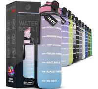 YOU GOT THIS LIVING Motivational Water Bottle with Time Marker, 32 oz Water Bottle, Sports Water Bottle with Spout, Achieve All-Day Hydration SpillProof, BPA FREE