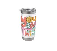 You Got This Teacher Student Testing Day Motivational Groovy Stainless Steel Insulated Tumbler