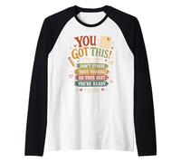 You Got This Test Day Student Motivation School Exam Prep Raglan Baseball Tee