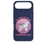 You Guys Go Ahead I'm Gonna Dilly Dally Retro Cat Kitty Case for iPhone Air