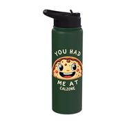 You Had Me at Calzone Funny Food Humor Stainless Steel Insulated Water Bottle
