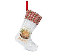 You Had Me at Falafel Cute Sequins Christmas Stockings Color Changing Xmas Socks Hanging Stock