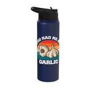 You had me at Garlic Lover Funny Cook Chef Stainless Steel Insulated Water Bottle