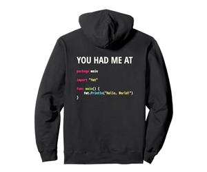 You Had Me At Hello World - Go Programmer in Love Design Pullover Hoodie