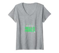 You Had Me at Hello World - Retro Coder Tech V-Neck T-Shirt, Women, Heather Grey, S