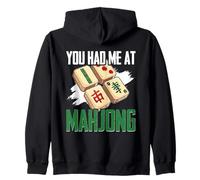 You Had Me At Mahjong, Tile Game Player, Mah Jong Zip Hoodie