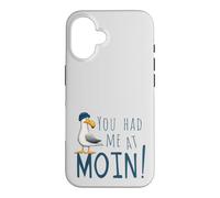 You Had Me At Moin! Cool Ocean Seagull With Sailor's Cap Case for iPhone 16