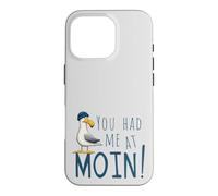 You Had Me At Moin! Cool Ocean Seagull With Sailor's Cap Case for iPhone 16 Pro