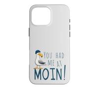 You Had Me At Moin! Cool Ocean Seagull With Sailor's Cap Case for iPhone 16 Pro Max