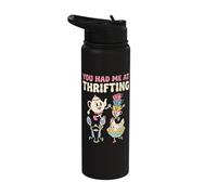 You Had Me at Thrifting Whimsical Cartoon Flea Market Lover Stainless Steel Insulated Water Bottle