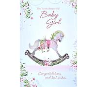 You Have A Beautiful Baby Girl Card. 19x13cm