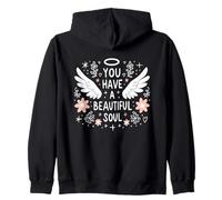 You Have A Beautiful Soul Positive Matching Kids Scribble Zip Hoodie