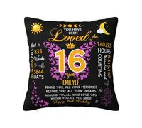 You Have Been Loved Personalized Black Butterfly Pattern Decorative Home With Name Custom Pillow Case Gifts For 15 16 18 Year Old Girl Around All Who Love You Custom Throw Pillows Case For Sofa Bed