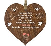 You Have Done So Much For Me Wooden Heart Sign Plaque, Thank You Gift for Women Men, Secret Santa, Mothers Day, Midwife Gifts, Birthday Christmas Leaving Plaques for Friends - Dark Wood Hearts Signs