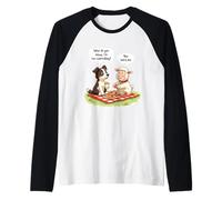 You Herd ME Funny Dog and Sheep Pun Raglan Baseball Tee