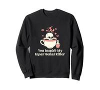 You Inspire My Inner Serial Killer Skull Gothic Halloween Sweatshirt