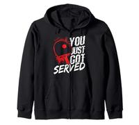YOU JUST GOT SERVED Funny Ping Pong Vintage Zip Hoodie