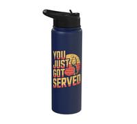 You Just Got Served Funny Volleyball Retro Stainless Steel Insulated Water Bottle