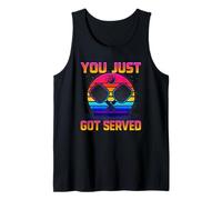 You Just Got Served Pickleball Retro Sunset Tank Top