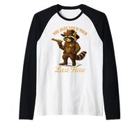 You Just Yee’d Your Last Haw Cowboy Raccoon Sheriff Raglan Baseball Tee