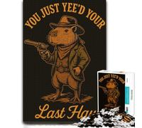 You Just Yee’d Your Last Haw Poster, Cowboy C Jigsaw Puzzle, 1000 Piece | Choose a January puzzle challenge during winter downtime for screen-free time.
