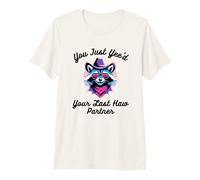 You just Yee'd Your Last haw Partner Joke Raccoon Cowboy hat Premium T-Shirt