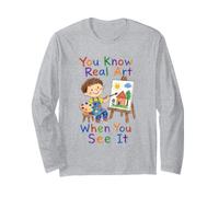 You Know Real Art When You See It Funny Kid Painter Long Sleeve T-Shirt