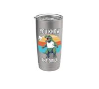 You Know the Drill Funny Dentist Dinosaur Dental Saurus Rex Stainless Steel Insulated Tumbler