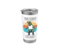 You Know the Drill Funny Dentist Dinosaur Dental Saurus Rex Stainless Steel Insulated Tumbler