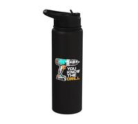 You Know The Drill - Funny Vintage Carpenter Woodworking Pun Stainless Steel Insulated Water Bottle