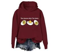 You Know Why Im Here Deviled Egg Hoodie Funny Thanksgiving Deviled Egg Shirt Unisex Claret