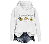 You Know Why Im Here Deviled Egg Hoodie Funny Thanksgiving Deviled Egg Shirt Unisex White