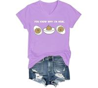 You Know Why I'm Here Shirt, Deviled Eggs Shirt Deviled Eggs Graphic Tees for Men Women Short Sleeve Tops (UK, Alpha, S, Regular, Regular, F)