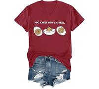 You Know Why I'm Here Shirt Deviled Eggs Vneck Shirt Unisex Graphic Tee Claret