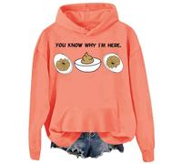 You Know Why I'm Here Sweatshirt Deviled Eggs Hoodies Unisex Graphic Top Orange